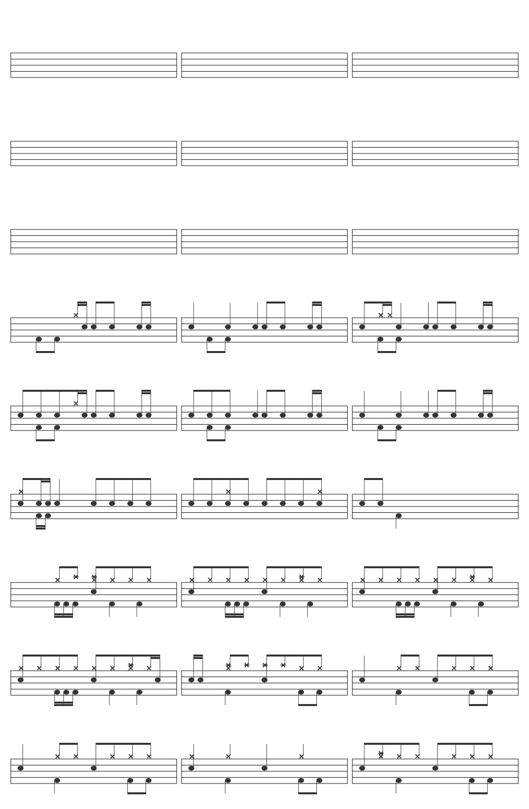 Vila Martel Obituário Inacabado de V. drum sheet