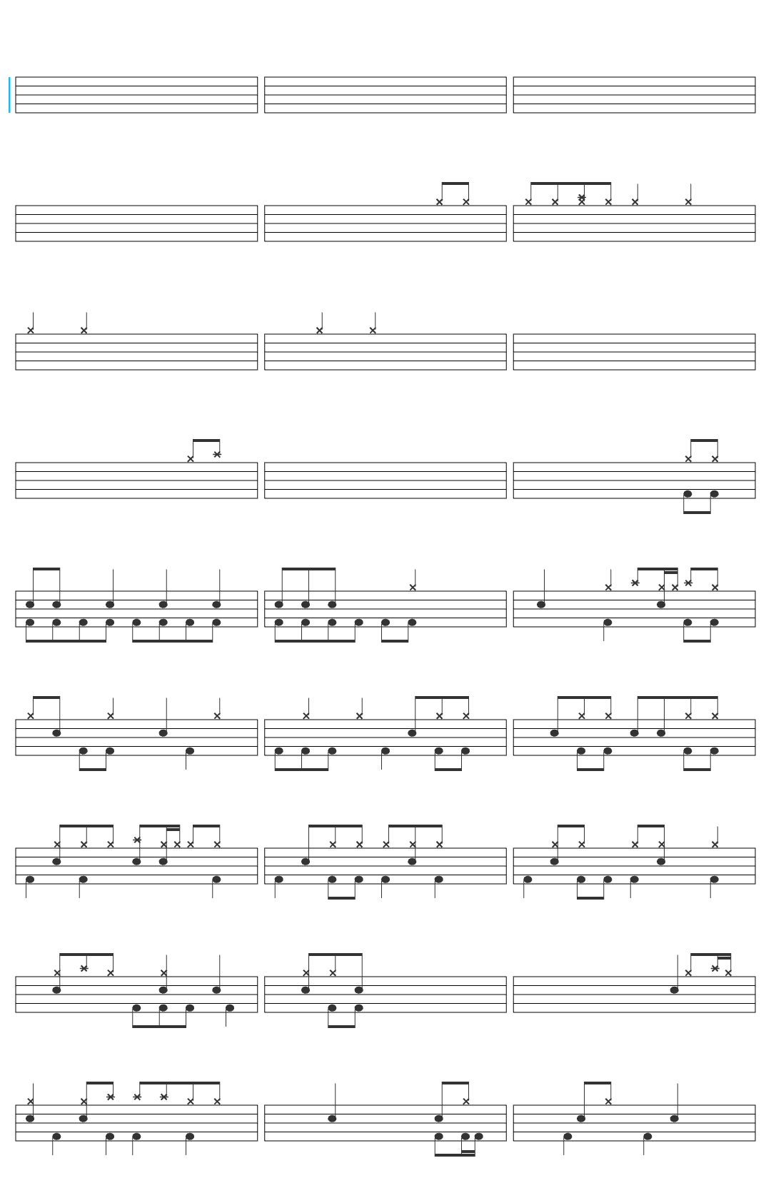 Slipknot The Heretic Anthem Live in London 2002 drum sheet