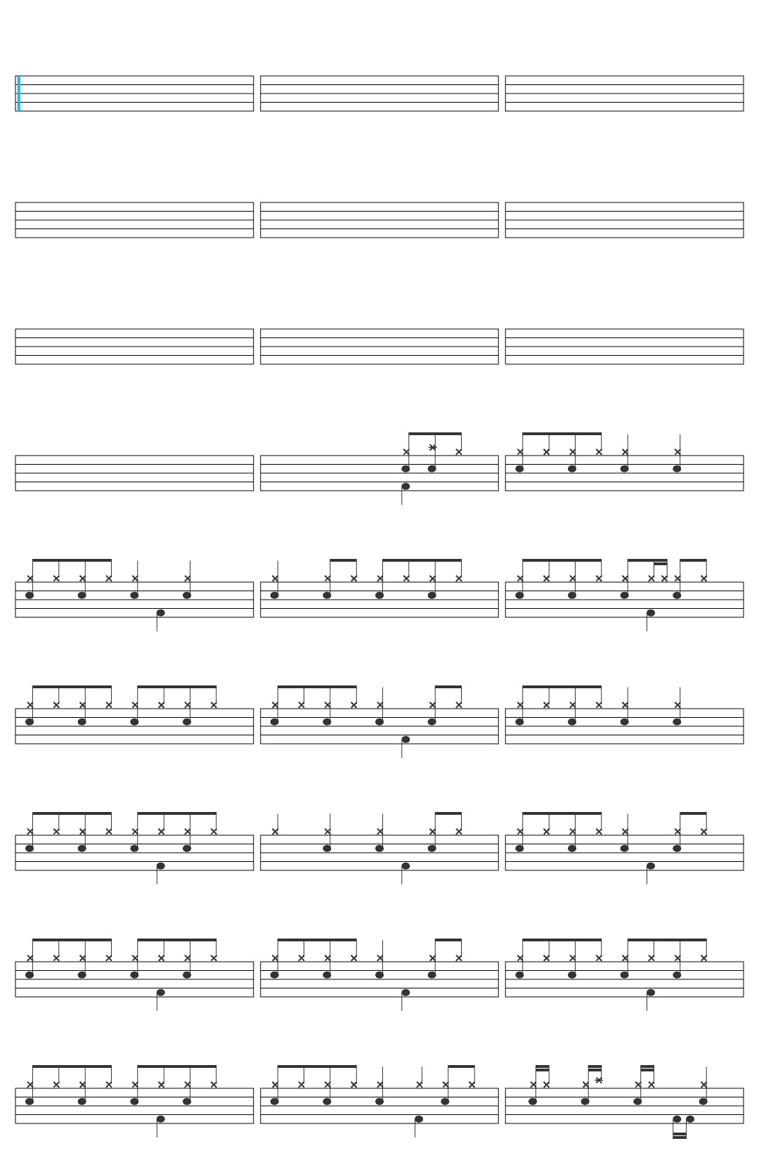 Andy Grammer Don't Give Up On Me drum sheet