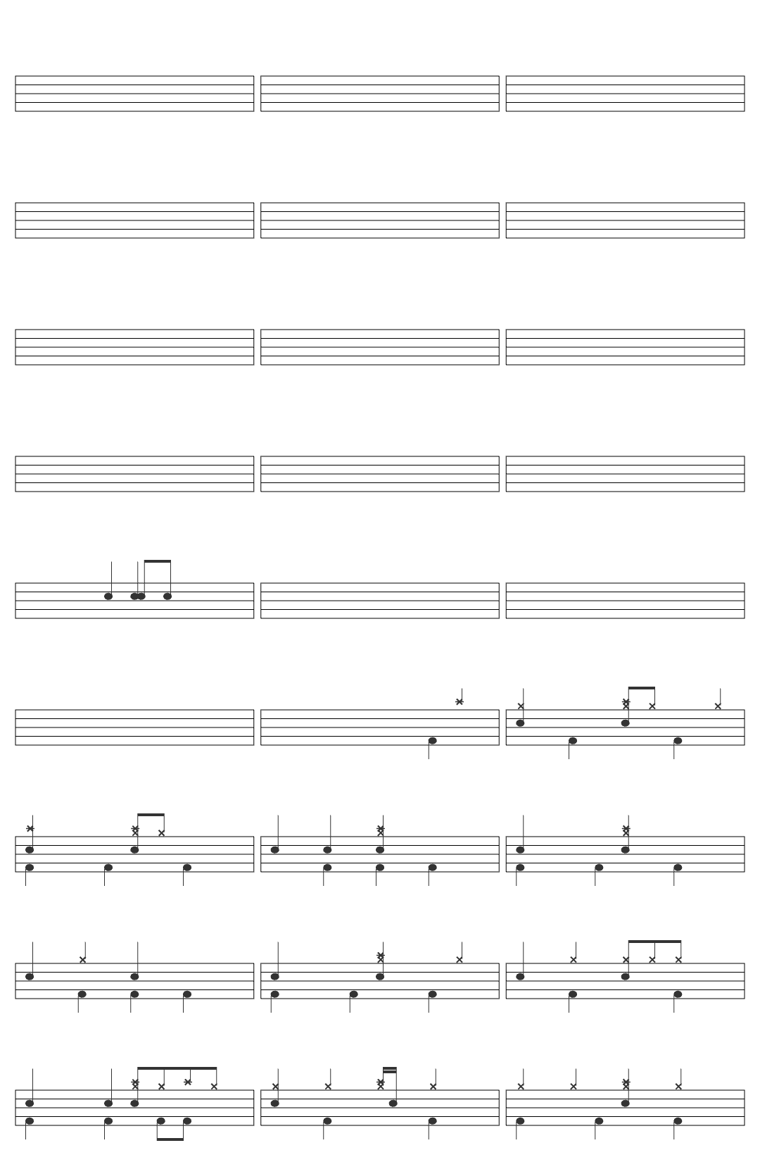 Michael Jackson Beat It 4K drum sheet