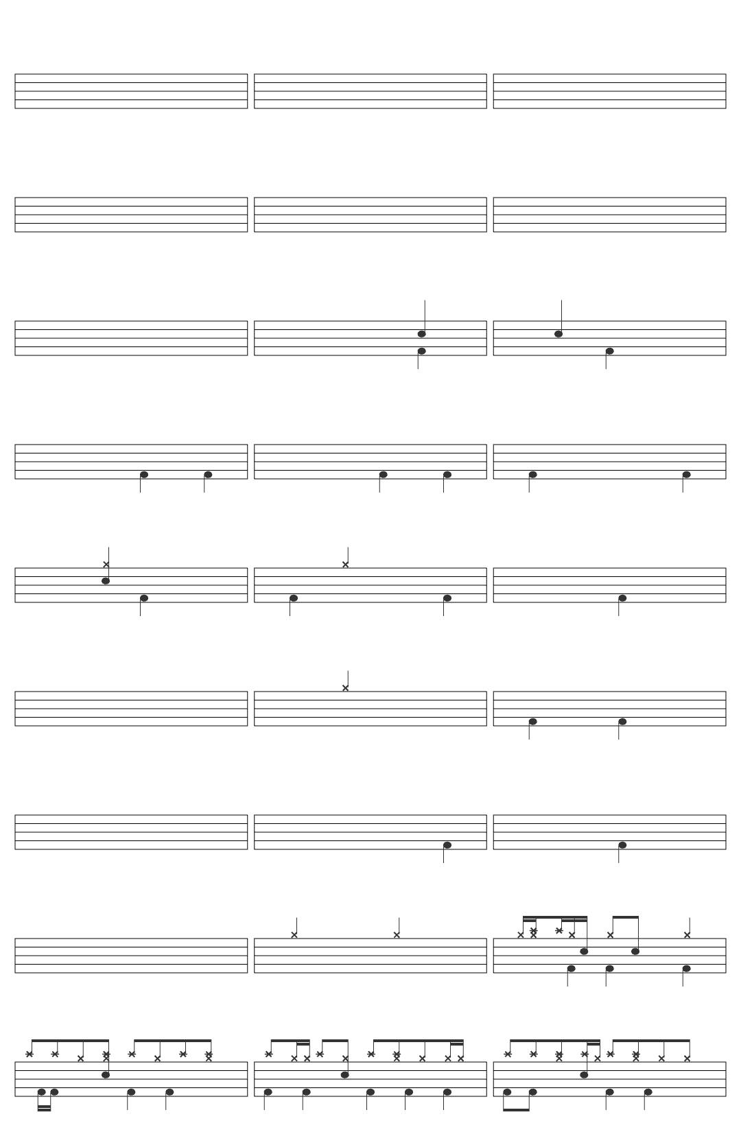 Bring Me The Horizon Shadow Moses drum sheet