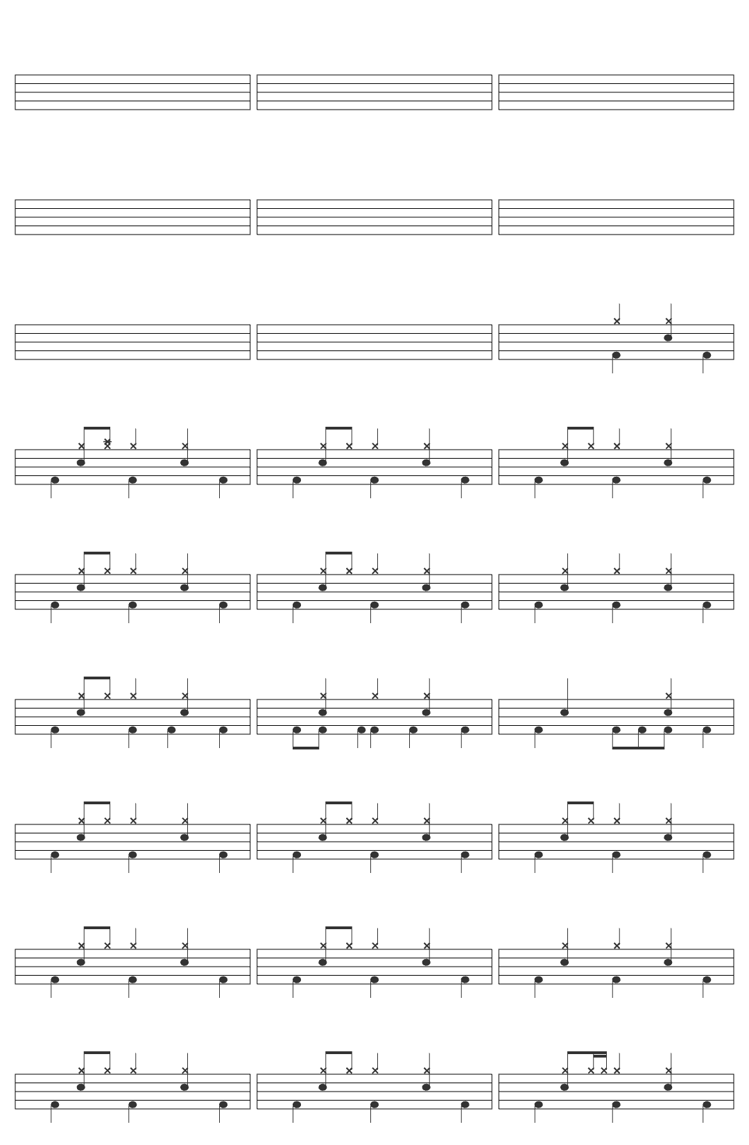 Dorely Où que tu sois drum sheet