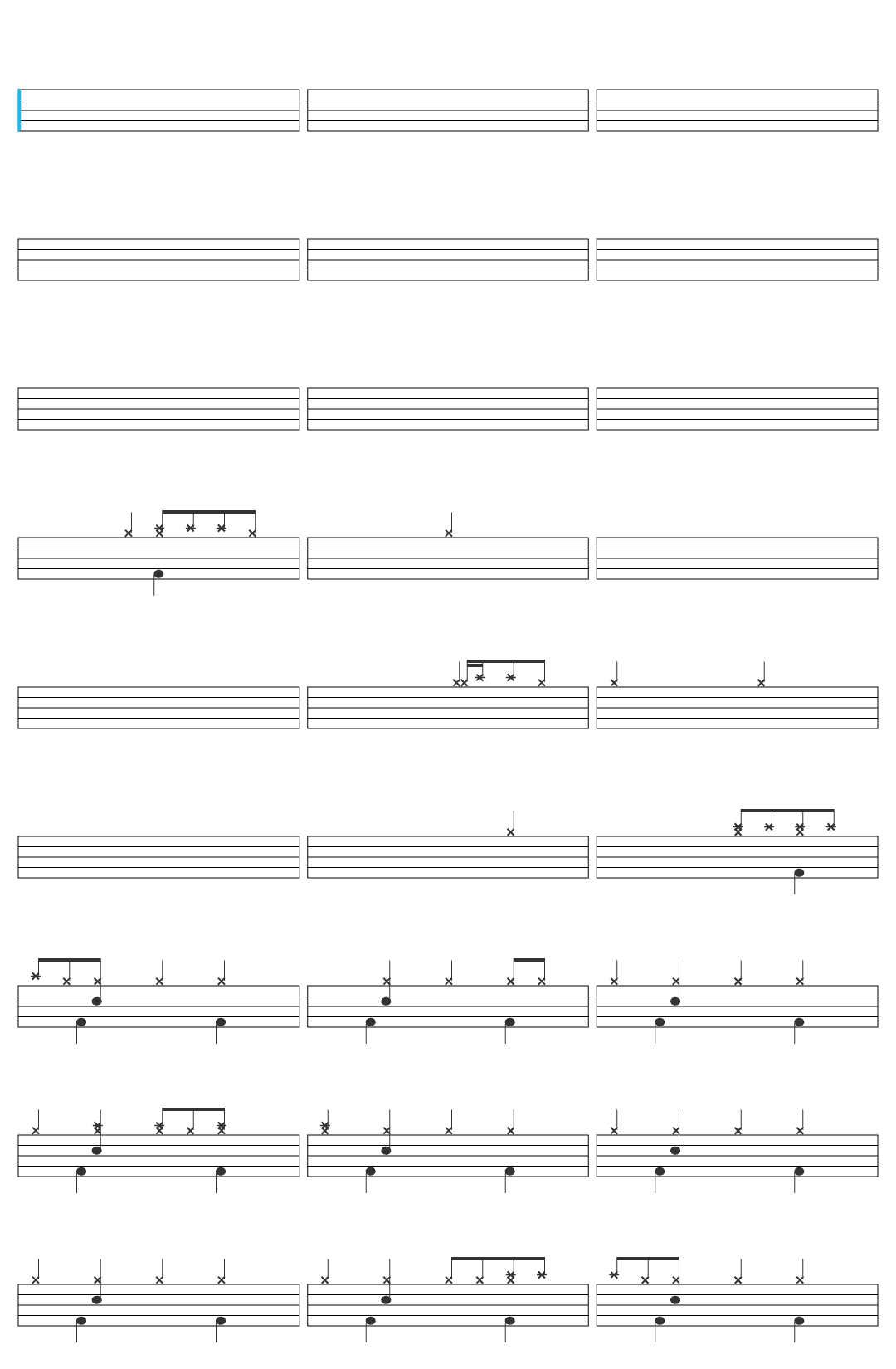 Ahiyan Tebrikler Live drum sheet