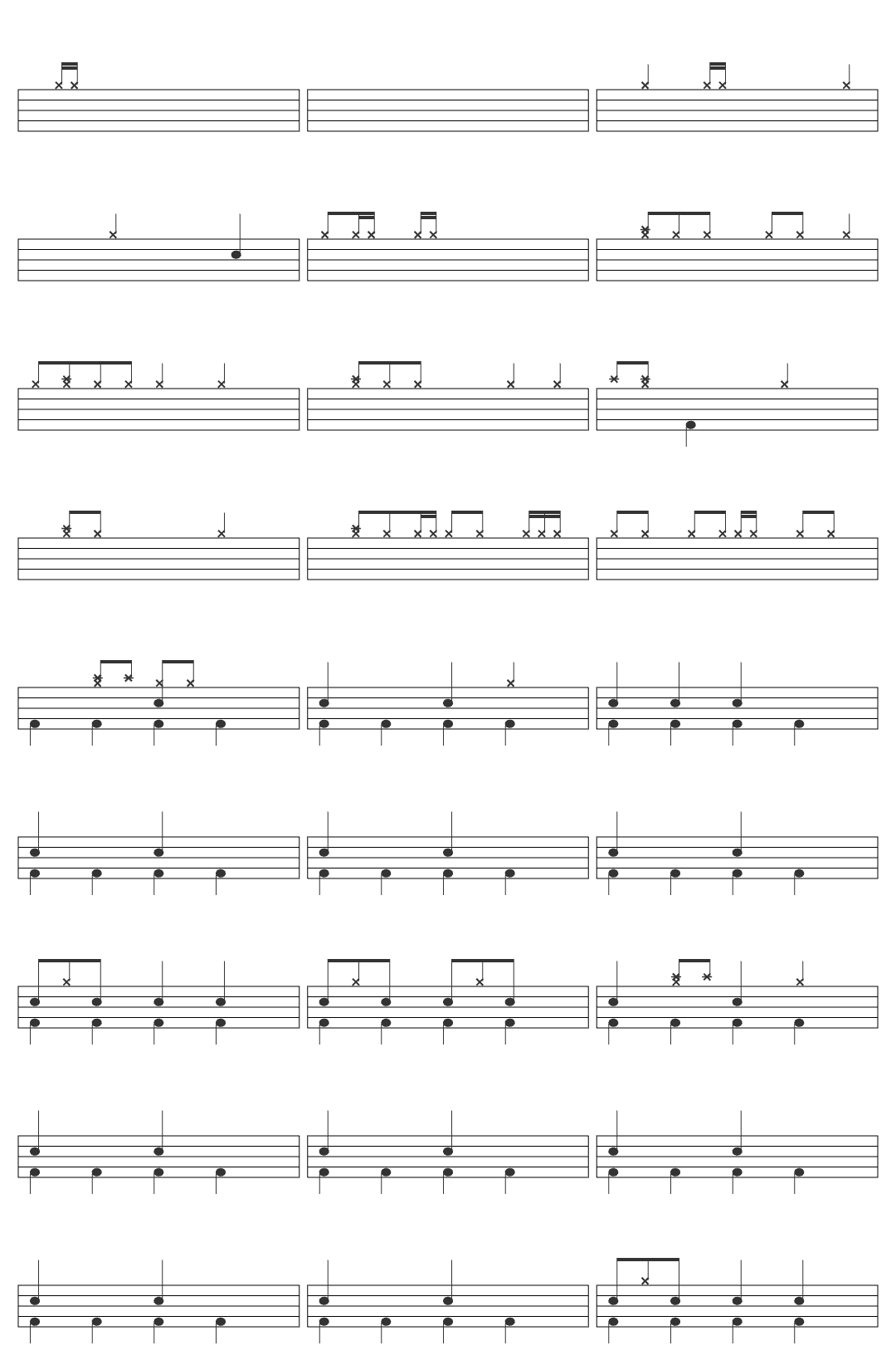 Dolly Parton 9 to 5-v2 drum sheet