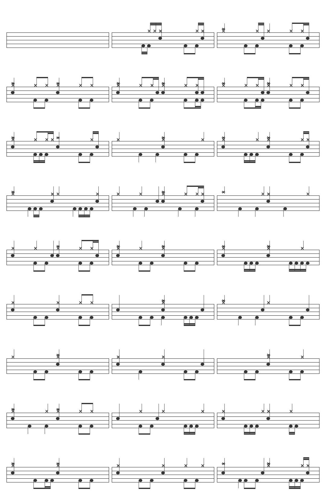 Queen We Will Rock You Remastered 2011-v3 drum sheet