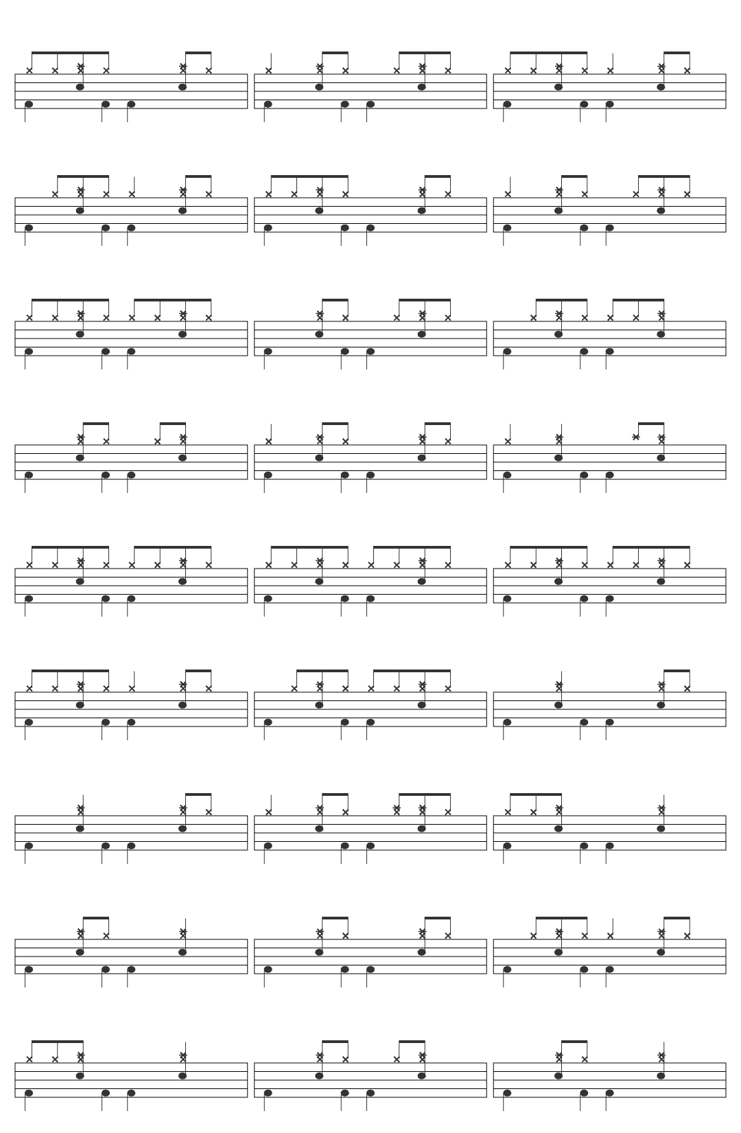 Falco Nie mehr Schule-v2 drum sheet