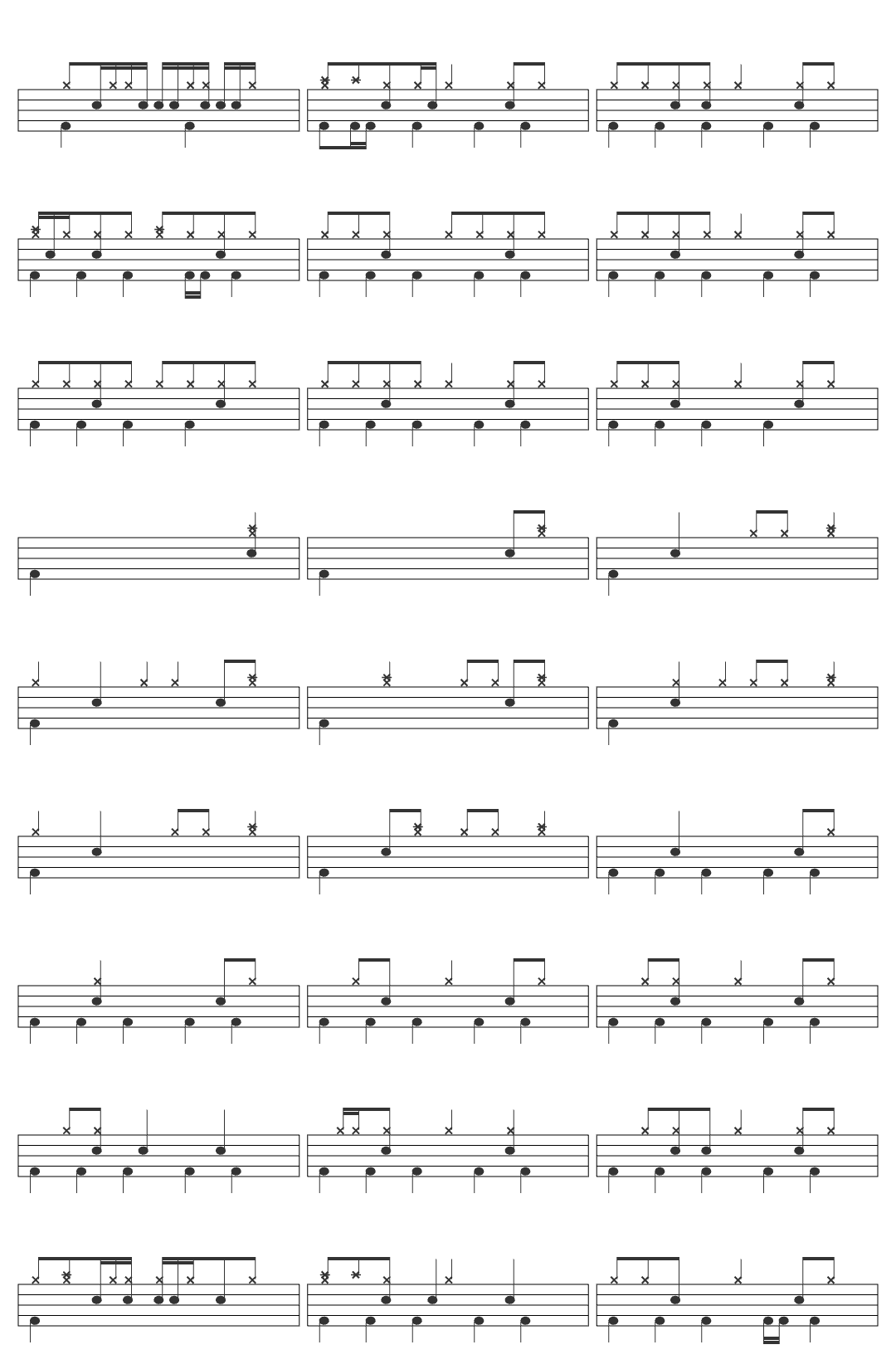 Billy Joel December Theme December Song 2025 Mix drum sheet