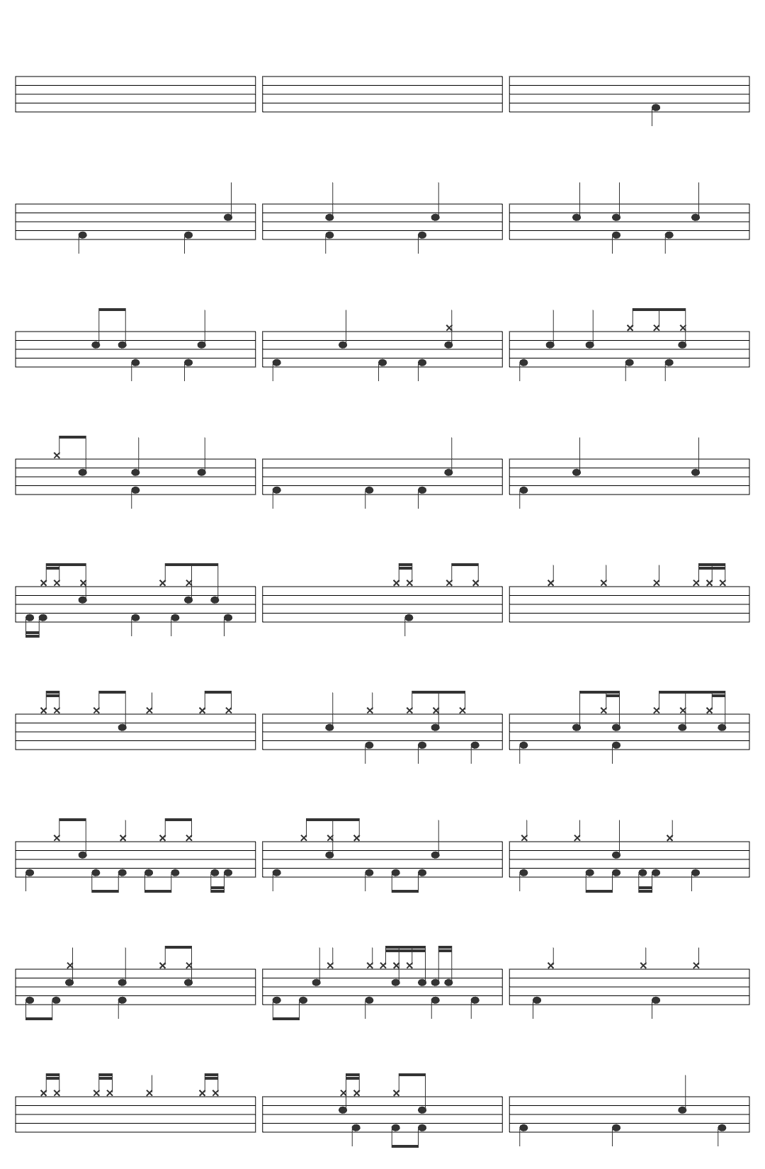 Ronnie Cuber Love for Sale drum sheet