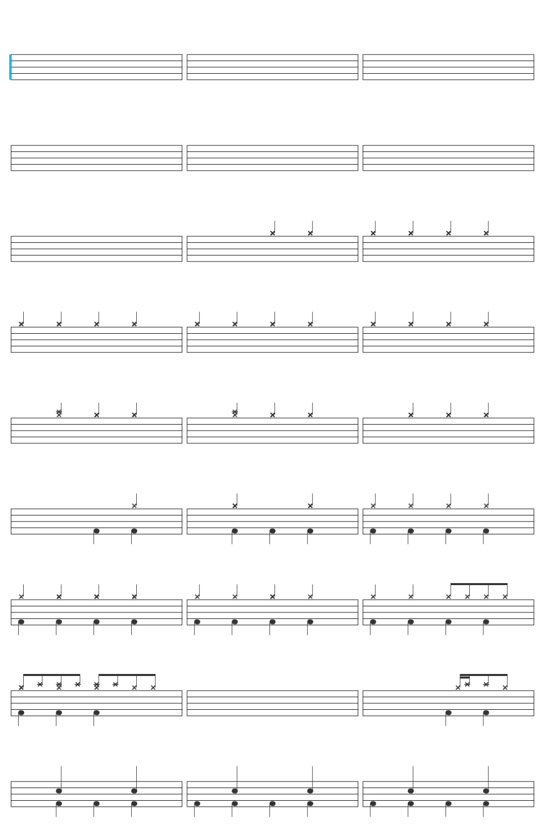 The Rare Occasions Notion-v5 drum sheet