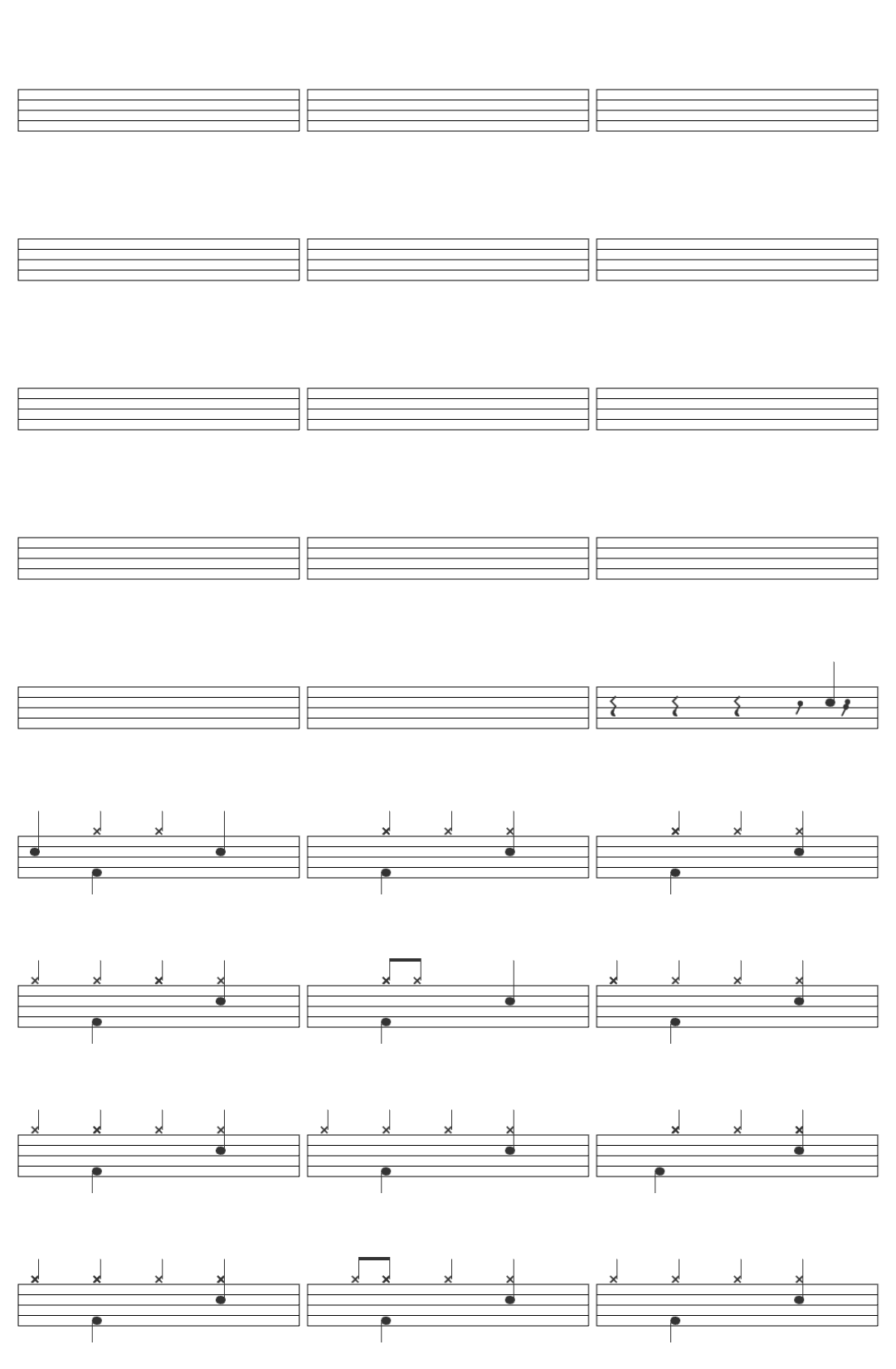 Pearl Jam Black Audio drum sheet