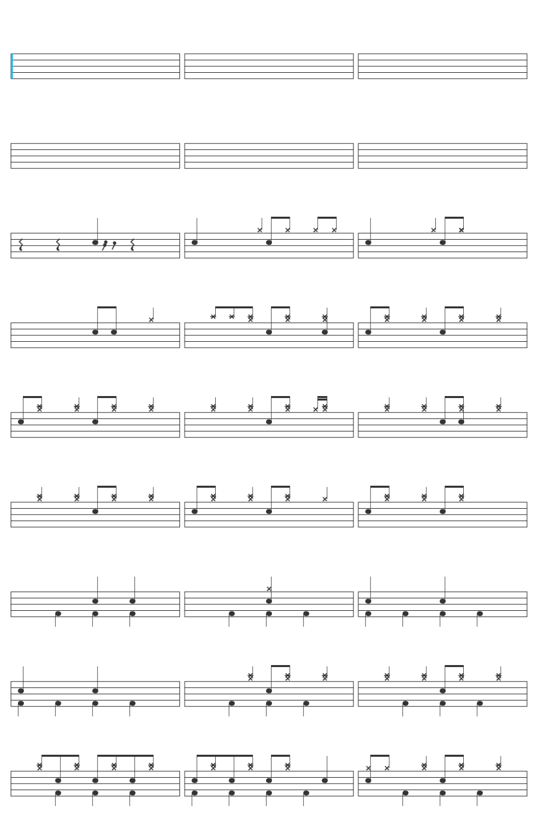 BEATPELLA HOUSE Candy Thief drum sheet