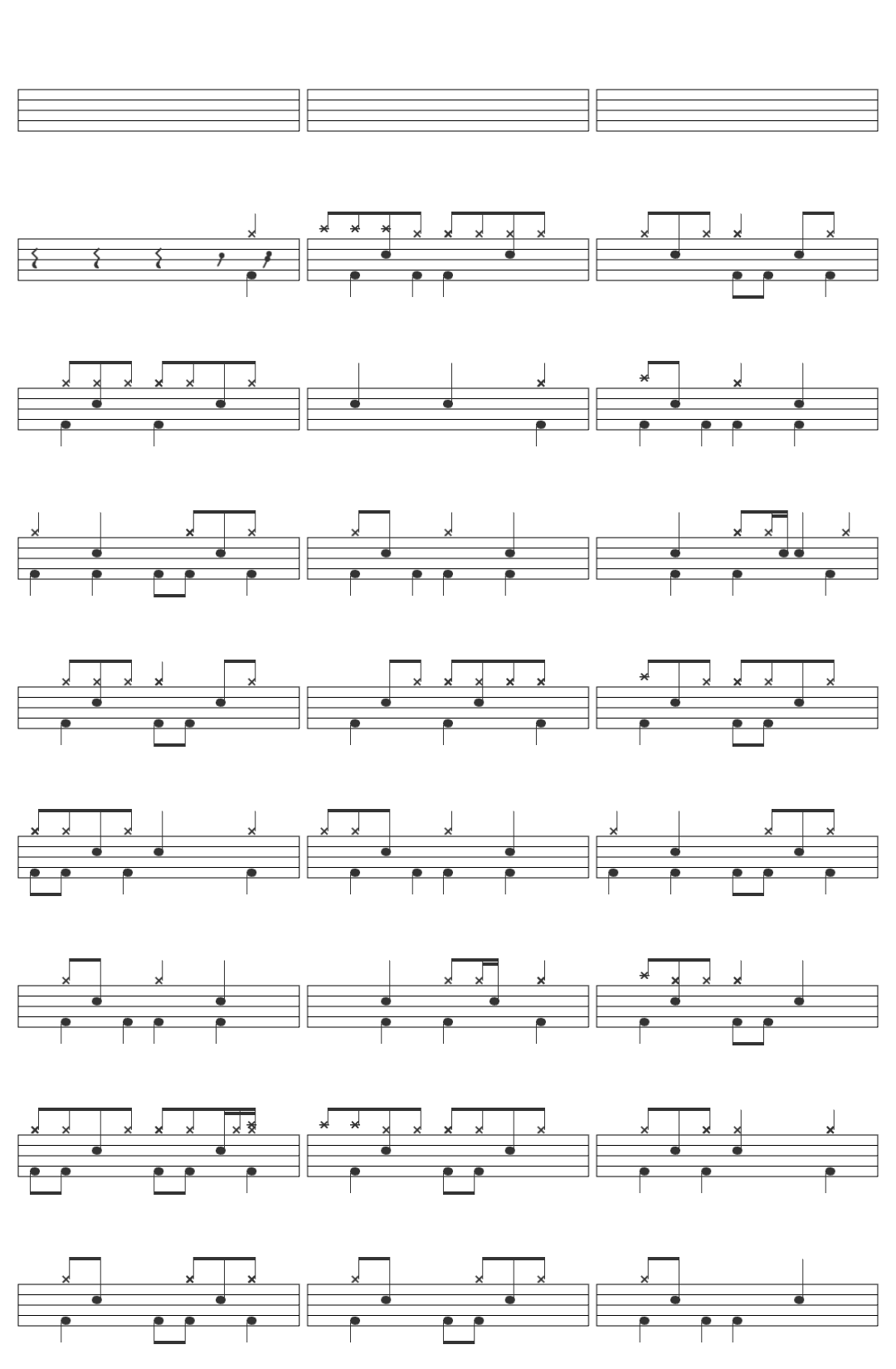 Biffy Clyro Saturday Superhouse drum sheet