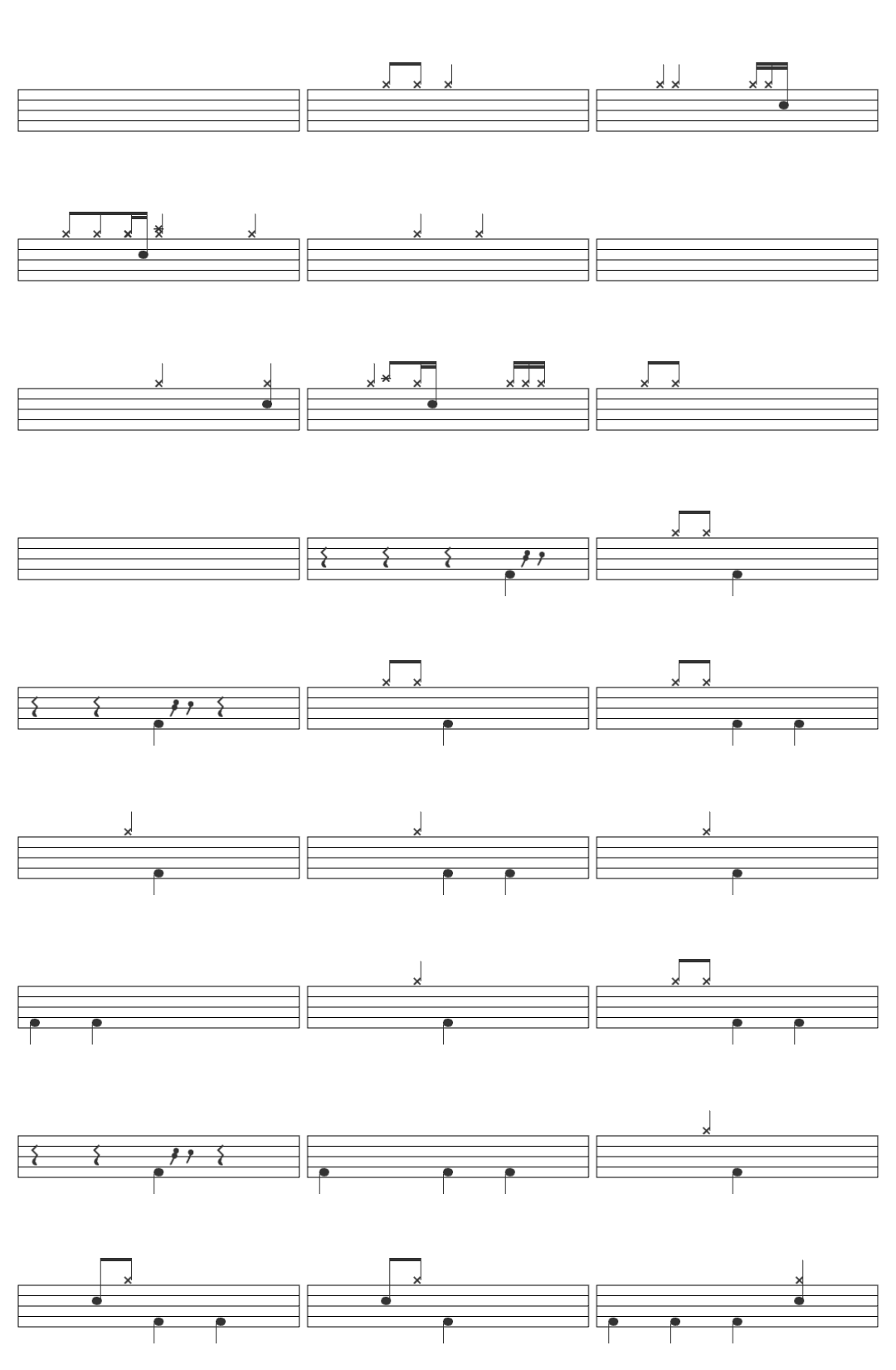 Destiny Rogers Tomboy drum sheet