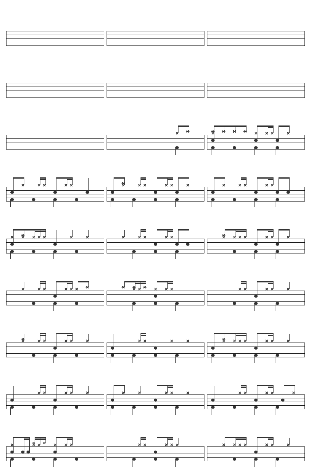 JAY Z Adventure of a lifetime  drum sheet