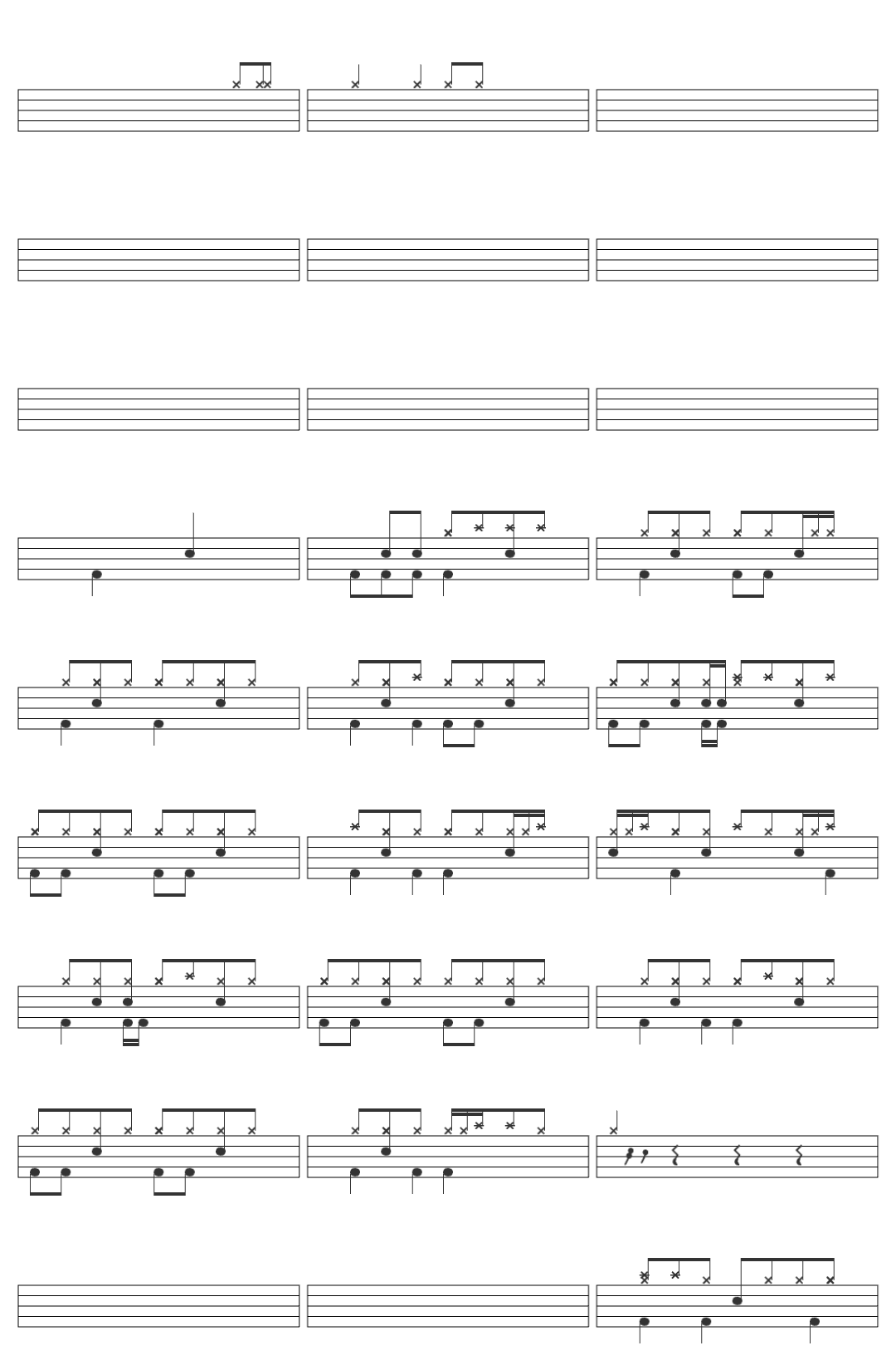 Faces Stay With Me Live on Sounds For Saturday, BBC, 4/1/72 drum sheet