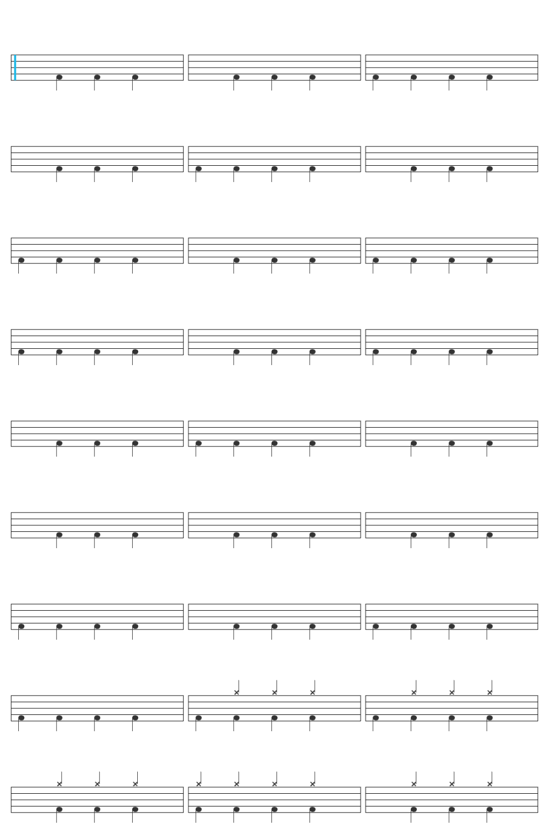 leverfall Waiting-v8 drum sheet