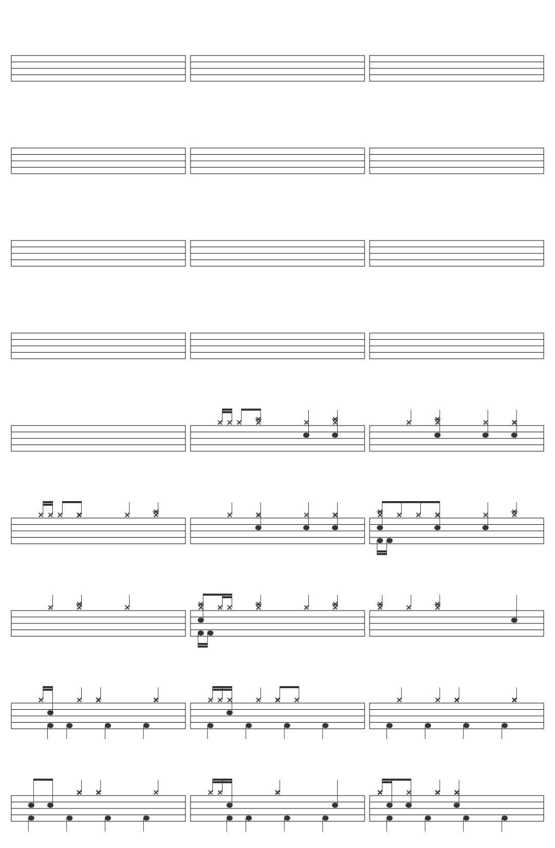 Stromae Papaoutai drum sheet