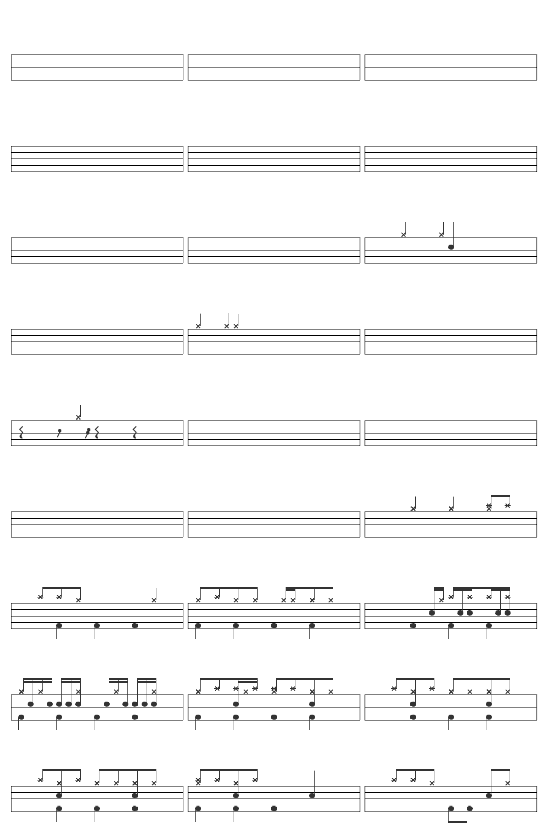 Fernandinho Único Live drum sheet
