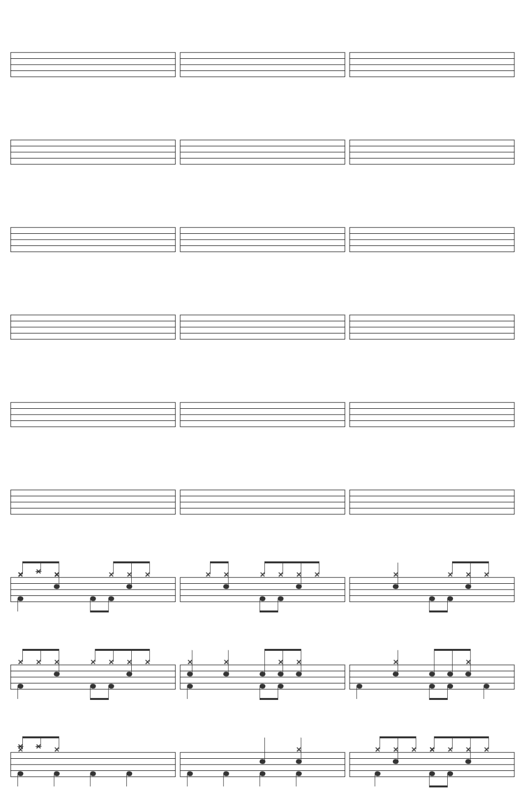 Green Day   21 Guns [ ]-v5 drum sheet