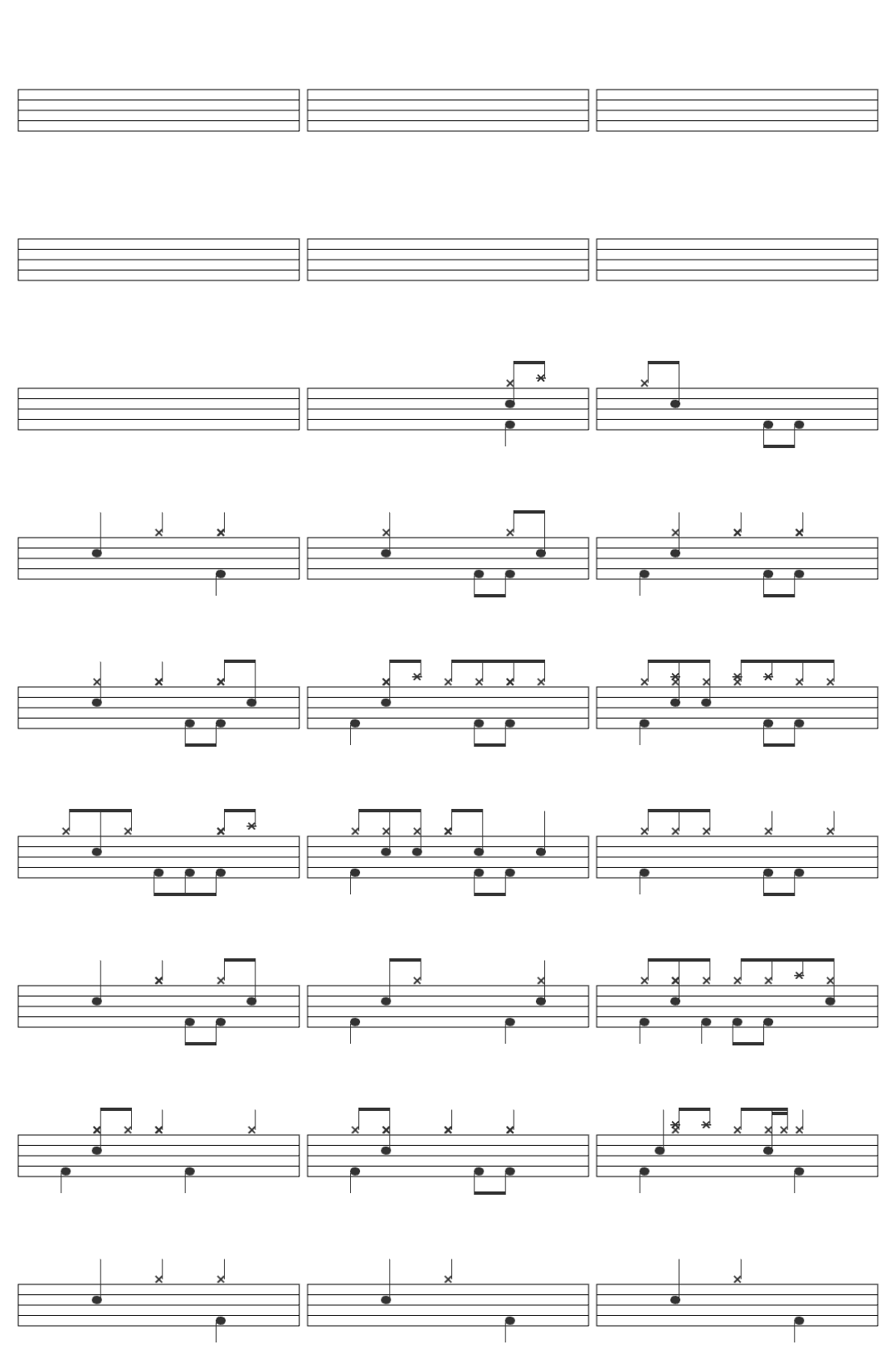 Jade 漫走-v6 drum sheet
