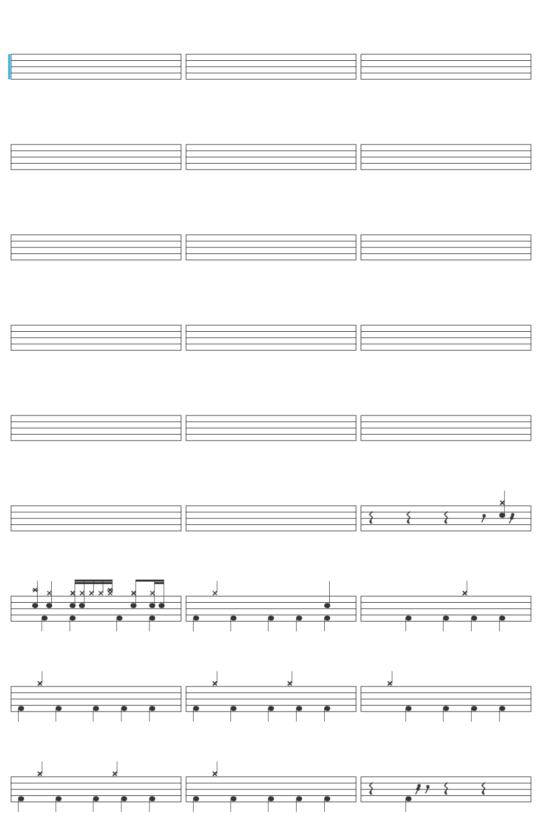 Kanii sins let me in drum sheet
