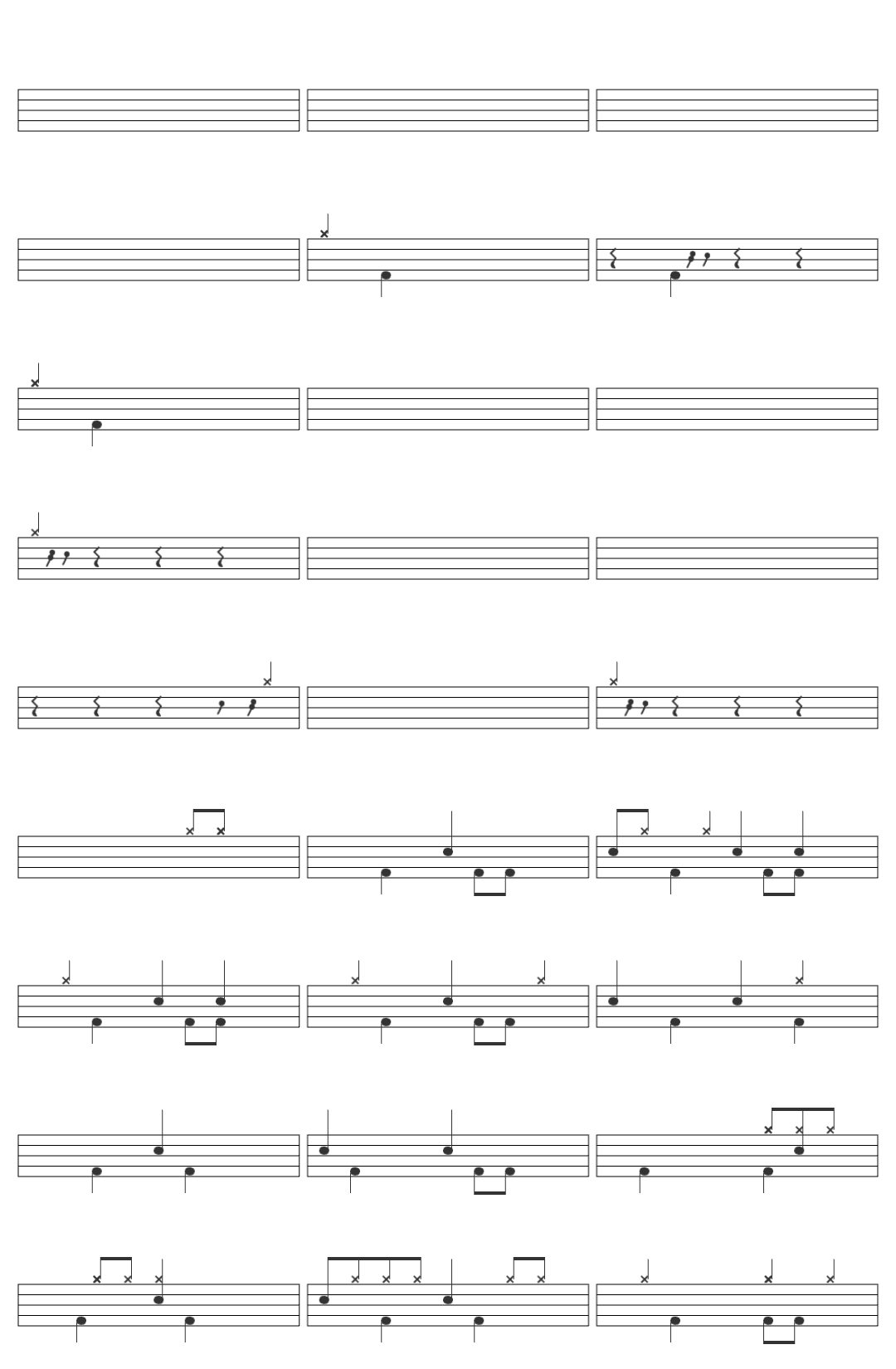 Heritage Singers Me and My House drum sheet