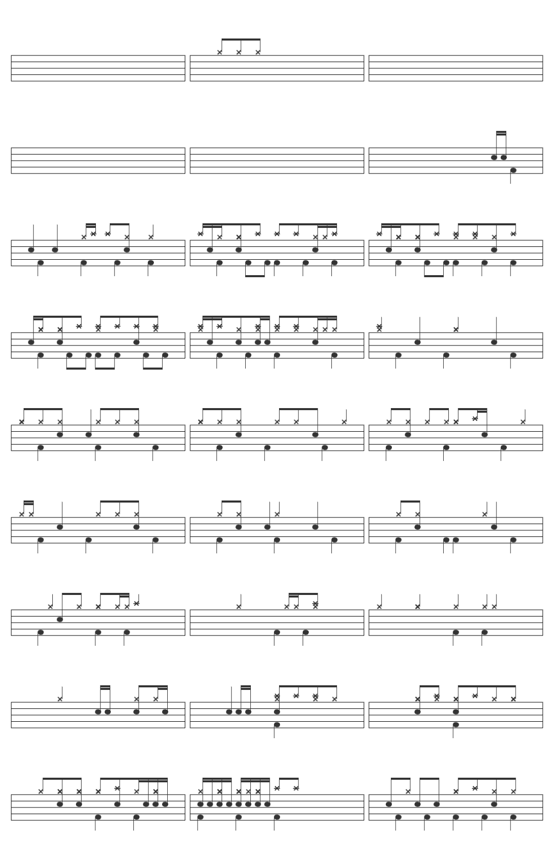 TREASURE VolKno CHOI HYUN SUK x YOSHI x HARUTO Unit drum sheet