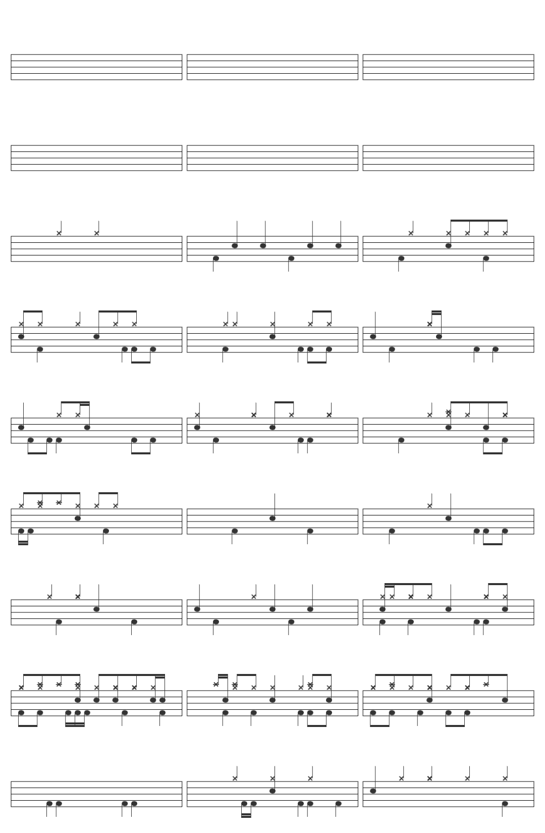 Roy Hargrove Strasbourg / St. Denis drum sheet