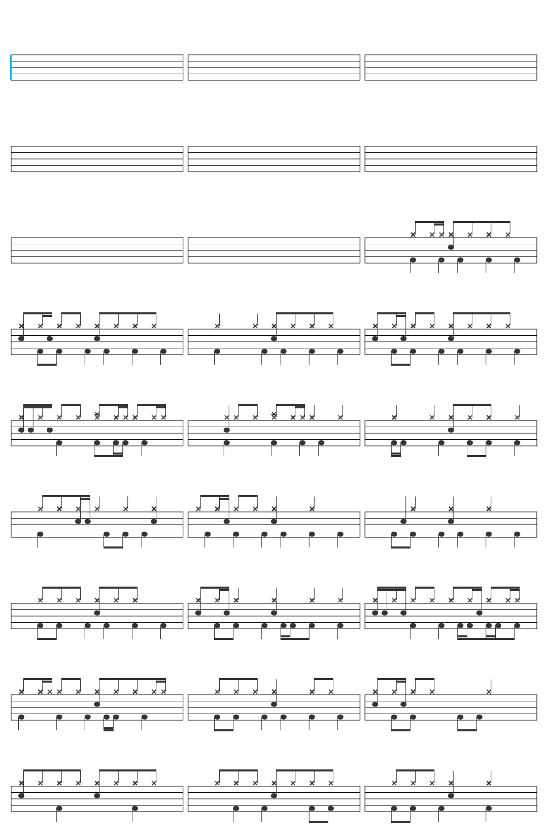 Trick Or Treat LIBRA: One Hundred Dragons Force drum sheet