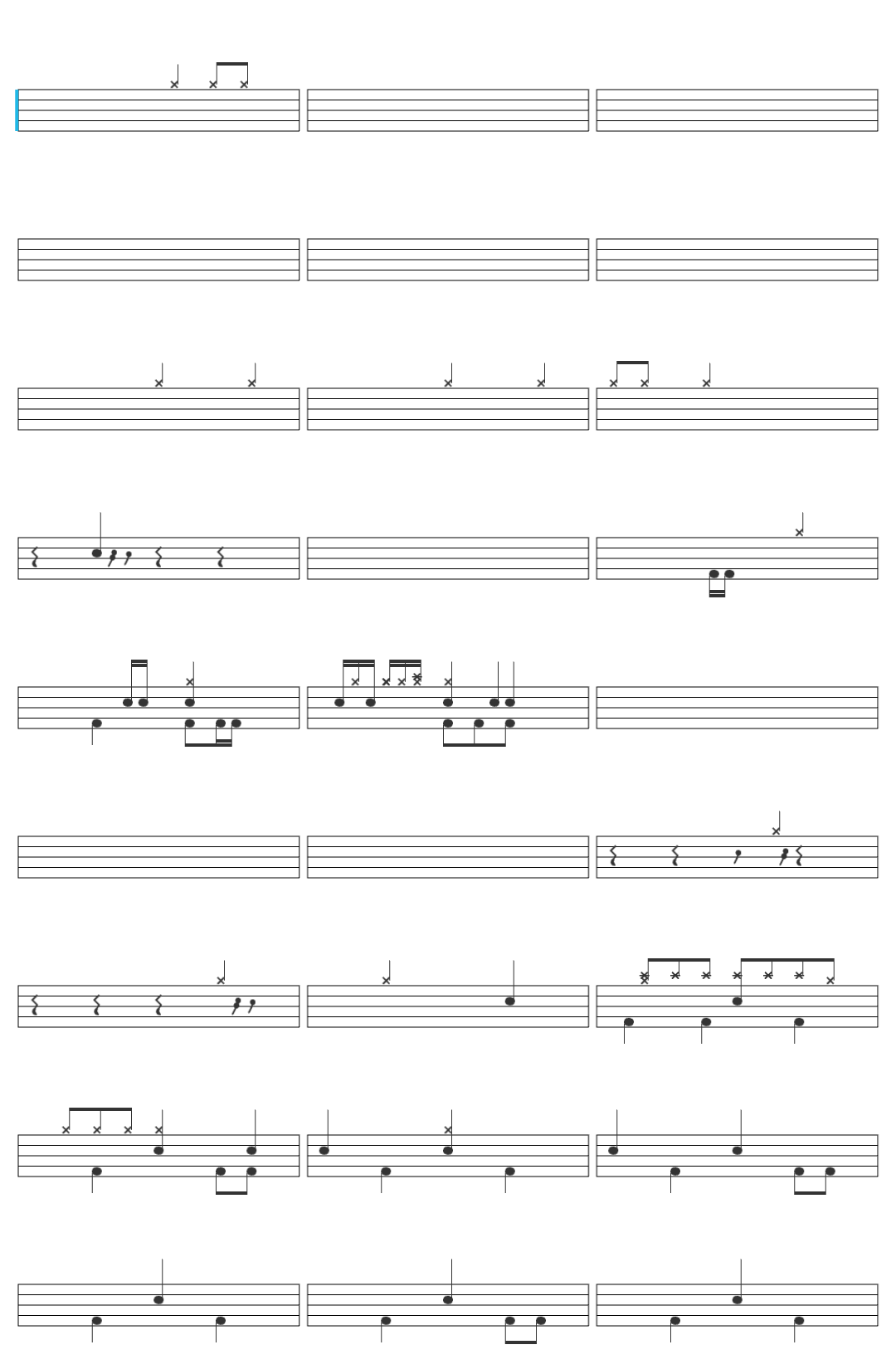 Viagra Boys The Bog Body drum sheet