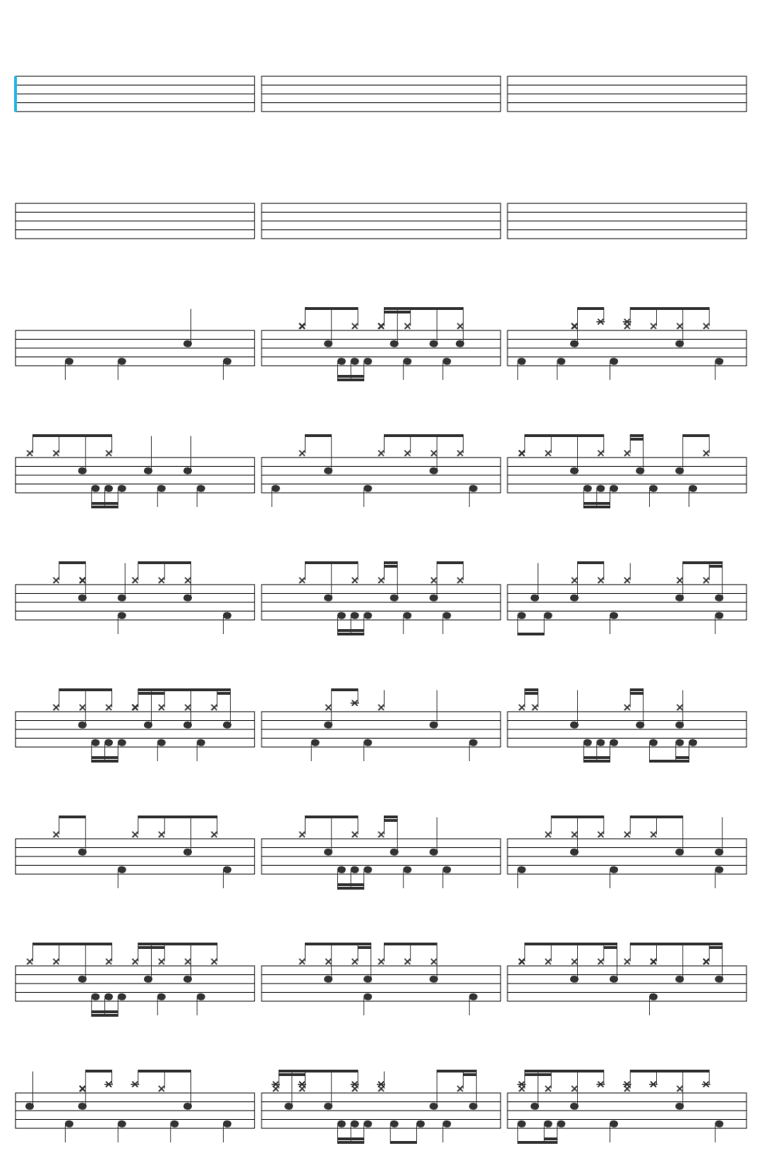 Magdalena Bay Death & Romance drum sheet