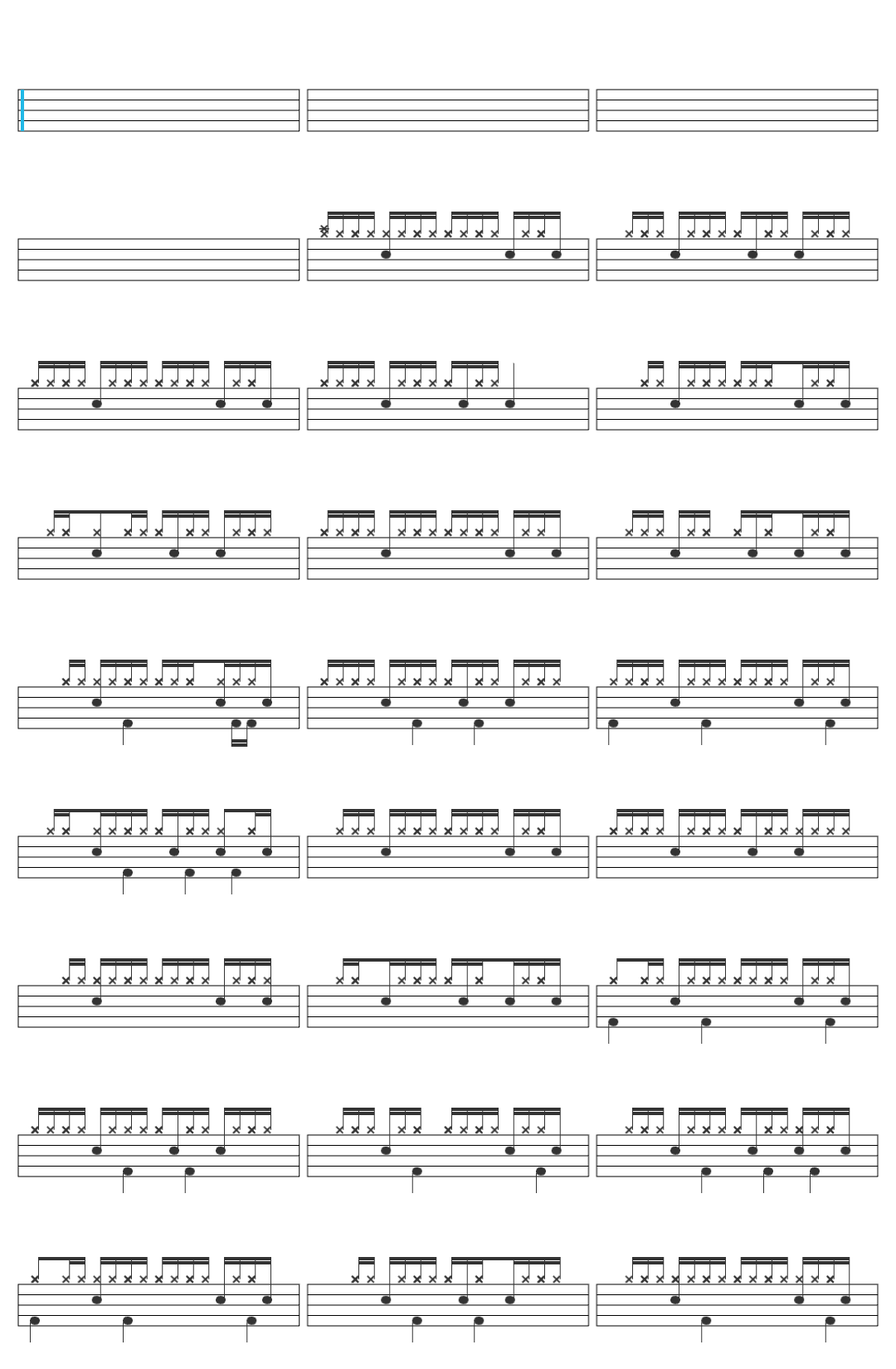 Juice WRLD empty out your pockets drum sheet