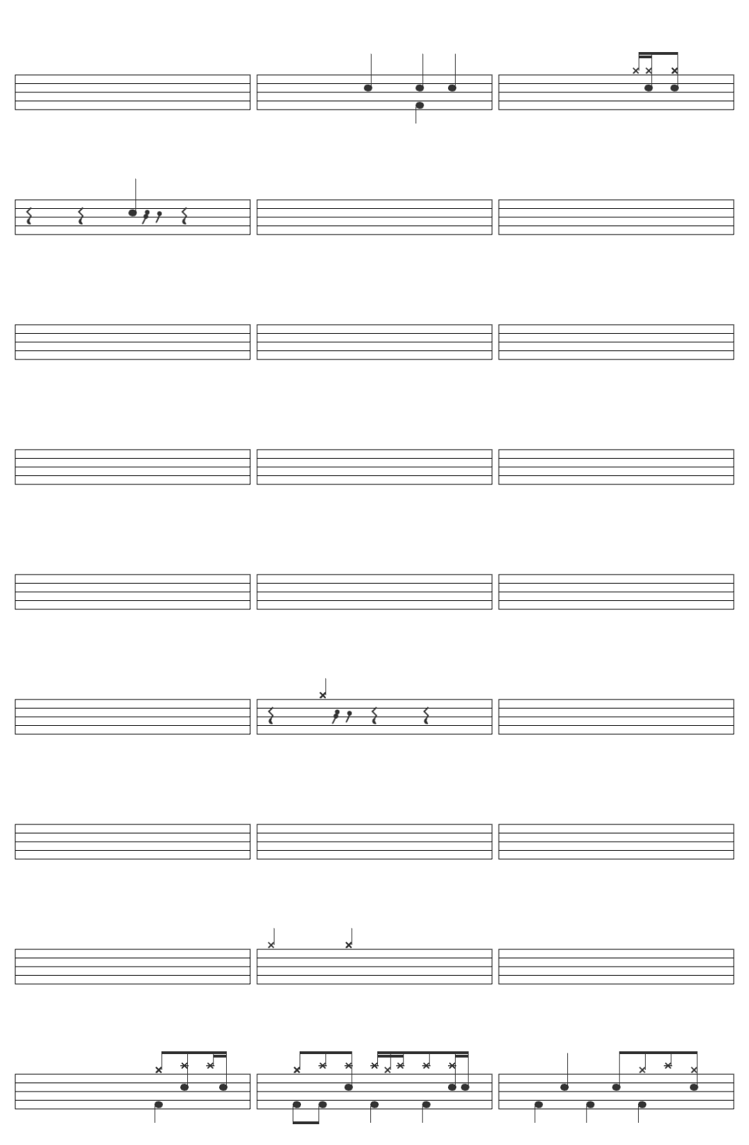 Green Day   Basket Case-v8 drum sheet
