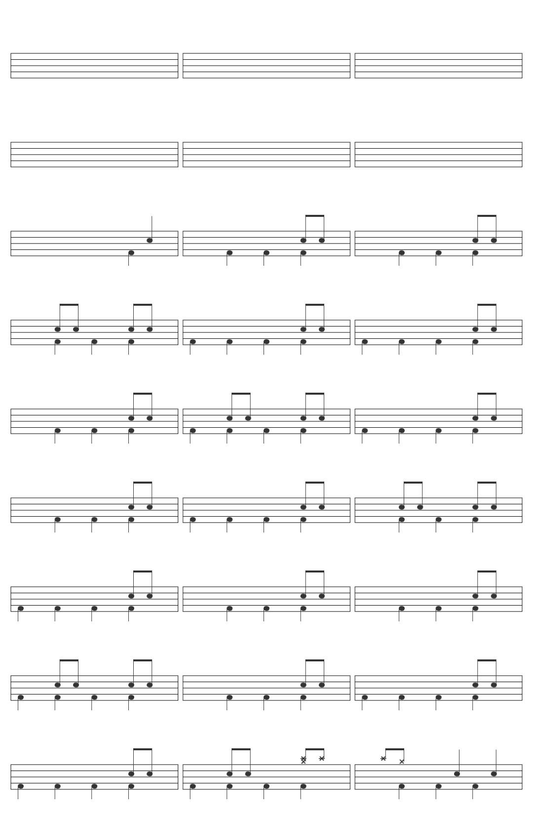 Marcus King Hard Working Man drum sheet