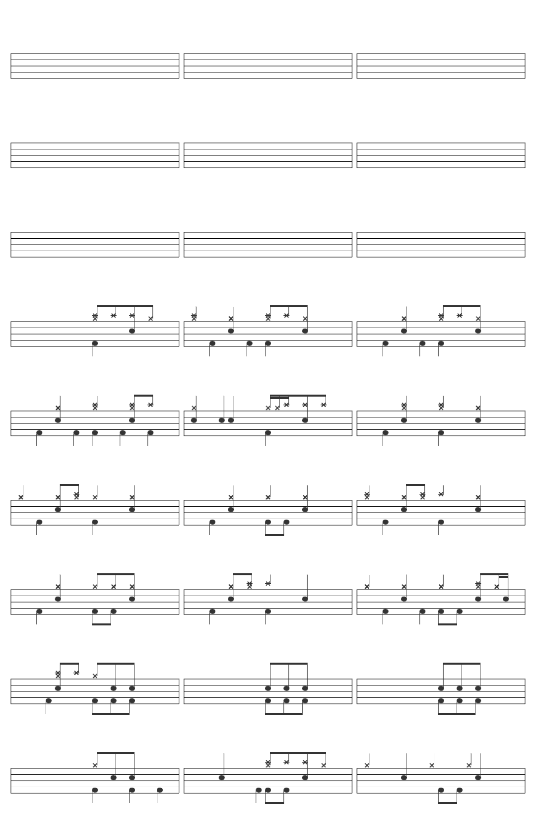 Måneskin Beggin'-v6 drum sheet