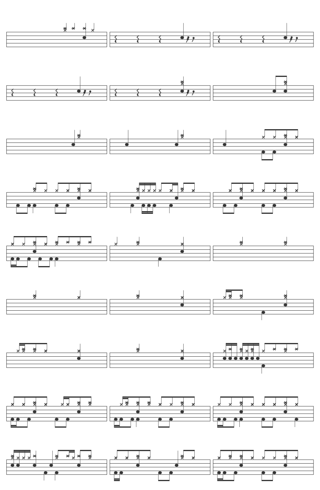iruiz06 The Jackson 5 I want you back High Quality Audio drum sheet