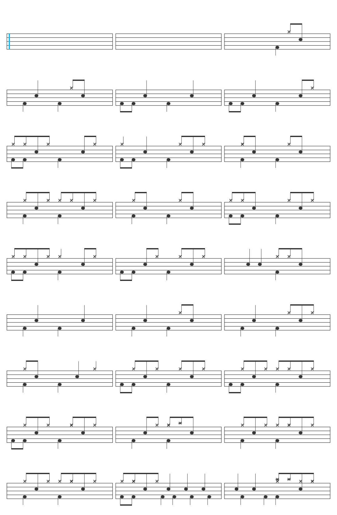 Miranda Lambert Dead Flowers drum sheet