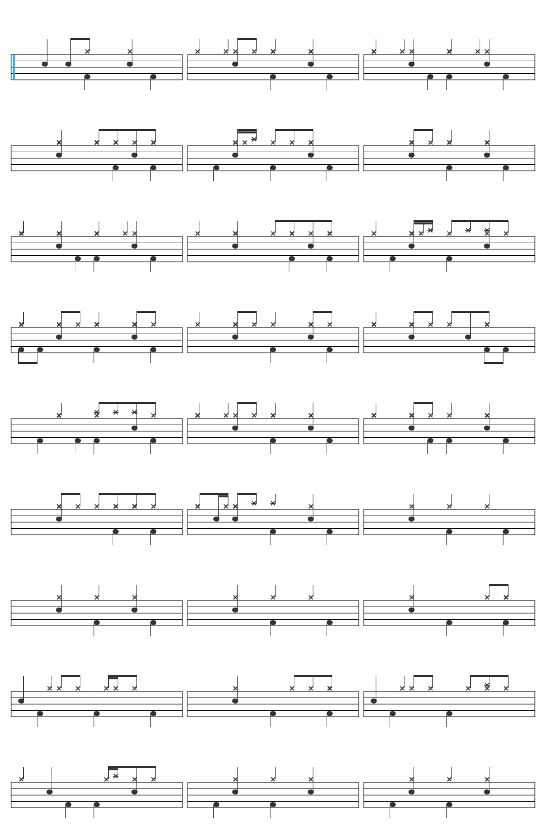 Extrechinato y Tu Si el cielo está gris feat. Fito y Fitipaldis drum sheet