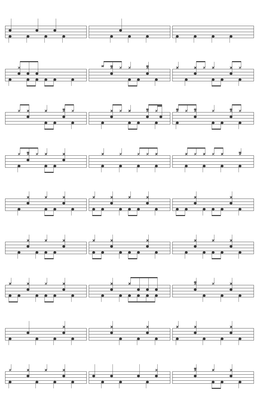 James Marsden The Nicest Kids In Town drum sheet