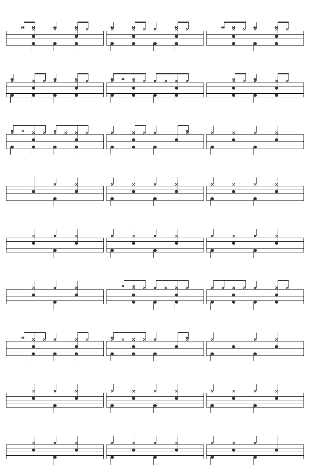 Duman Öyle Dertli drum sheet