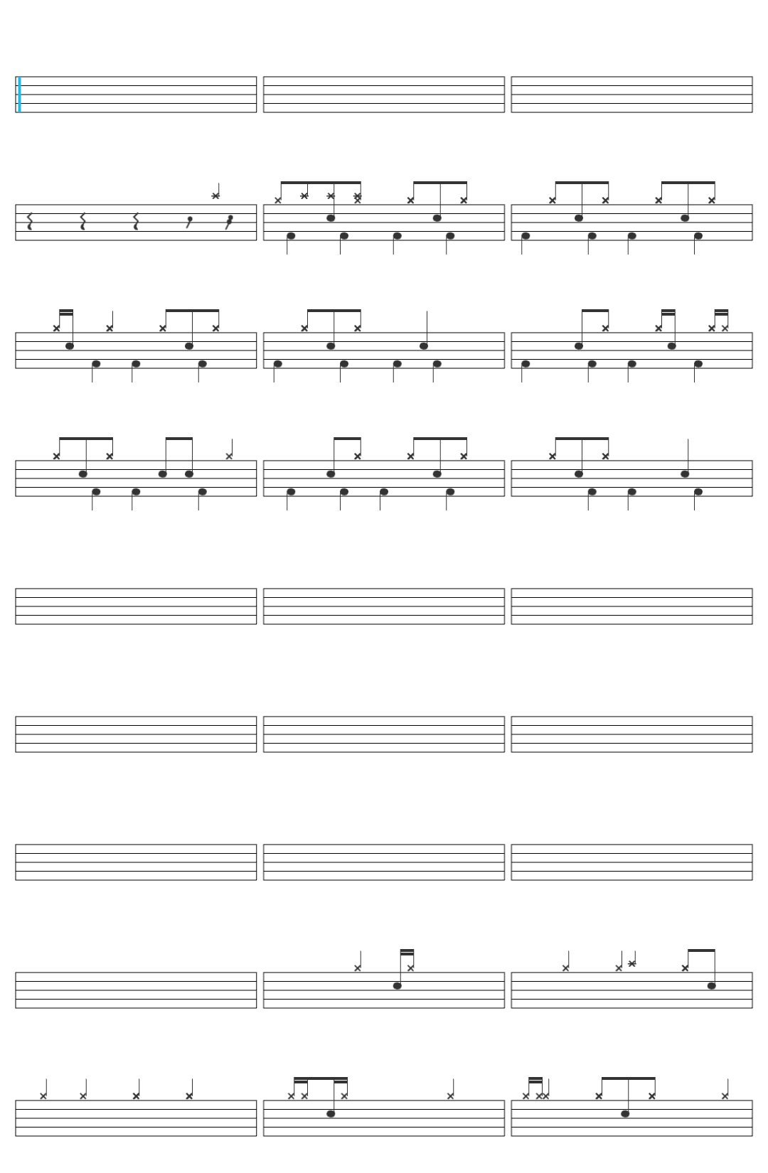 Princess Say I'm Your Number One drum sheet