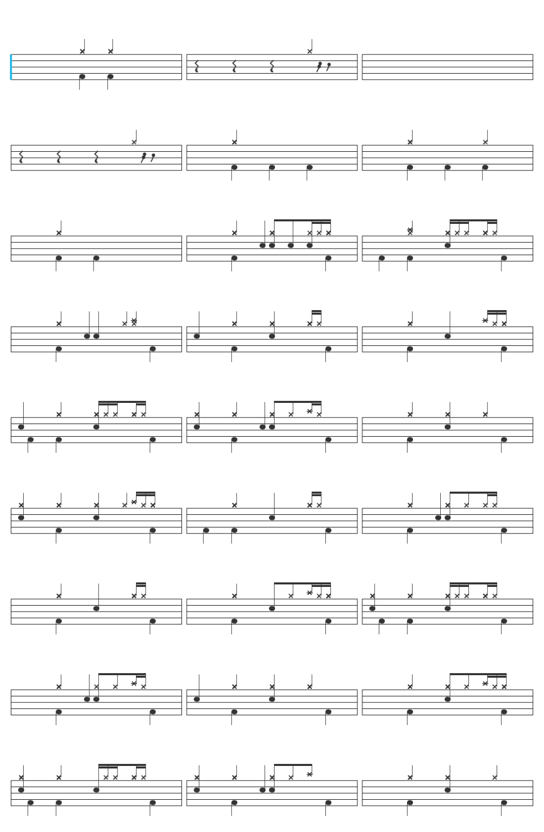 Mary J. Blige Just Fine drum sheet