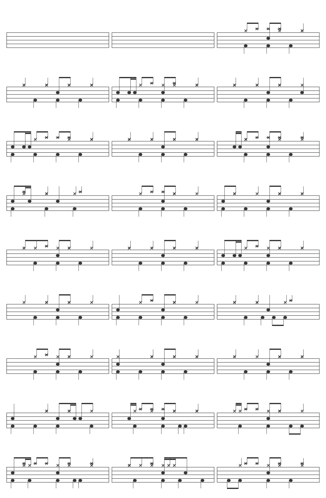 RHEA Better Than God drum sheet