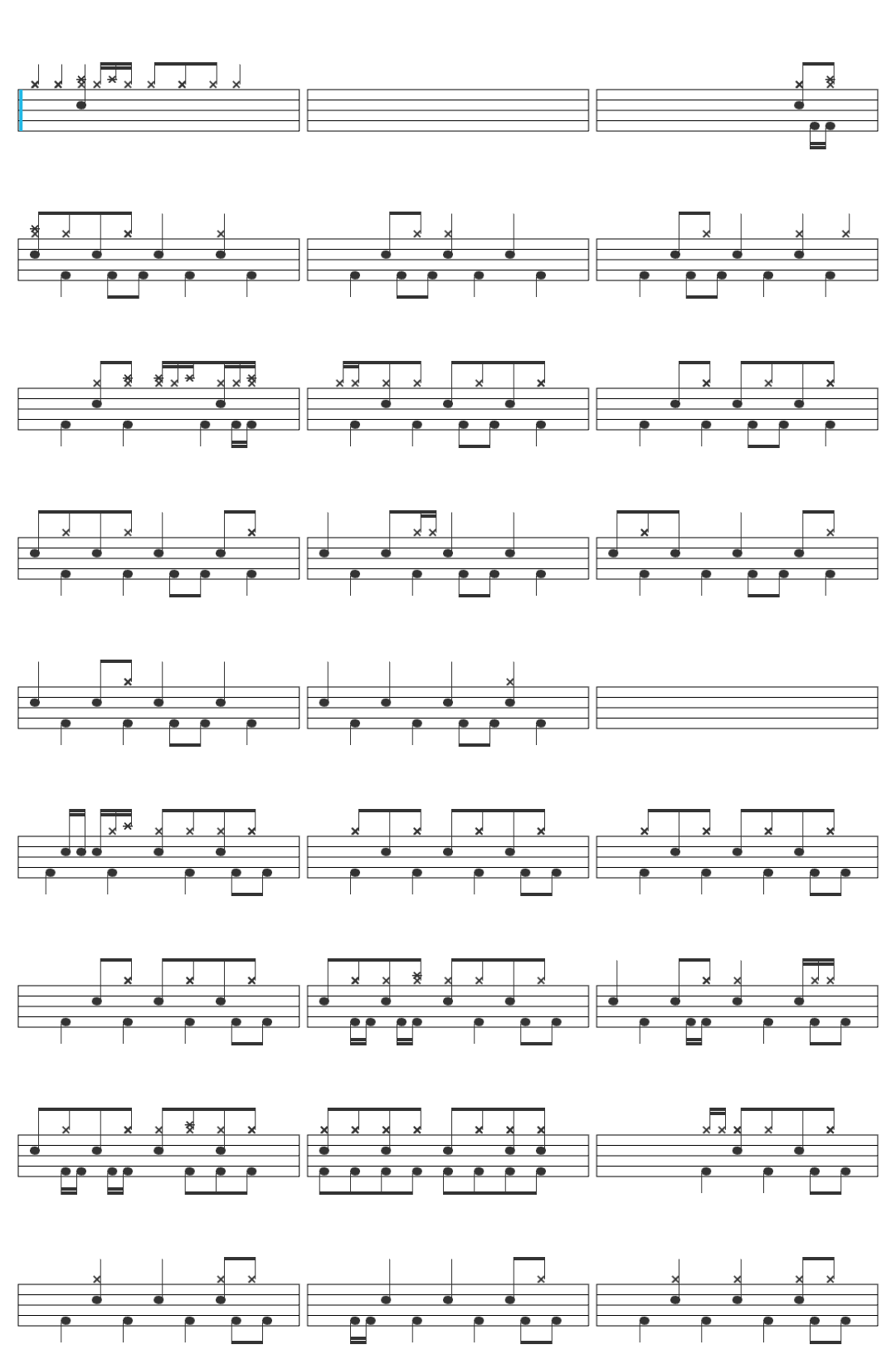 Paula Carolina SEX UND LIEBE drum sheet