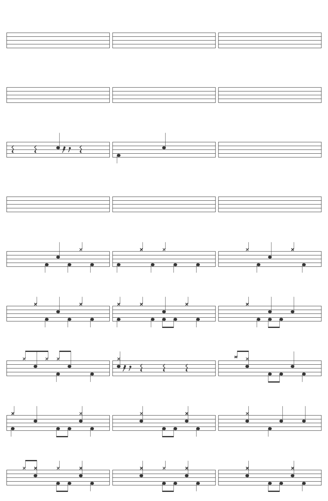 Pastora Grandes Despedidas drum sheet