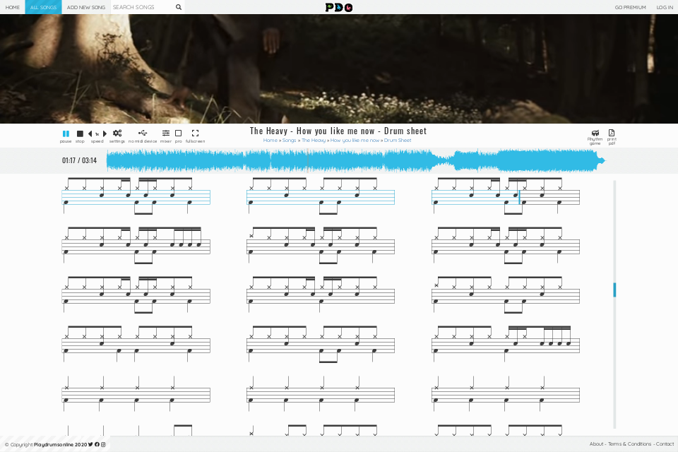The Heavy - How you like me now | drum sheet music