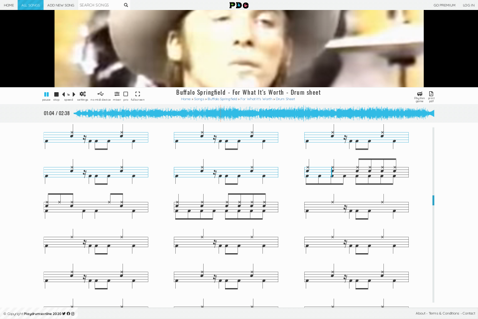 Buffalo Springfield - For What It's Worth | drum sheet music