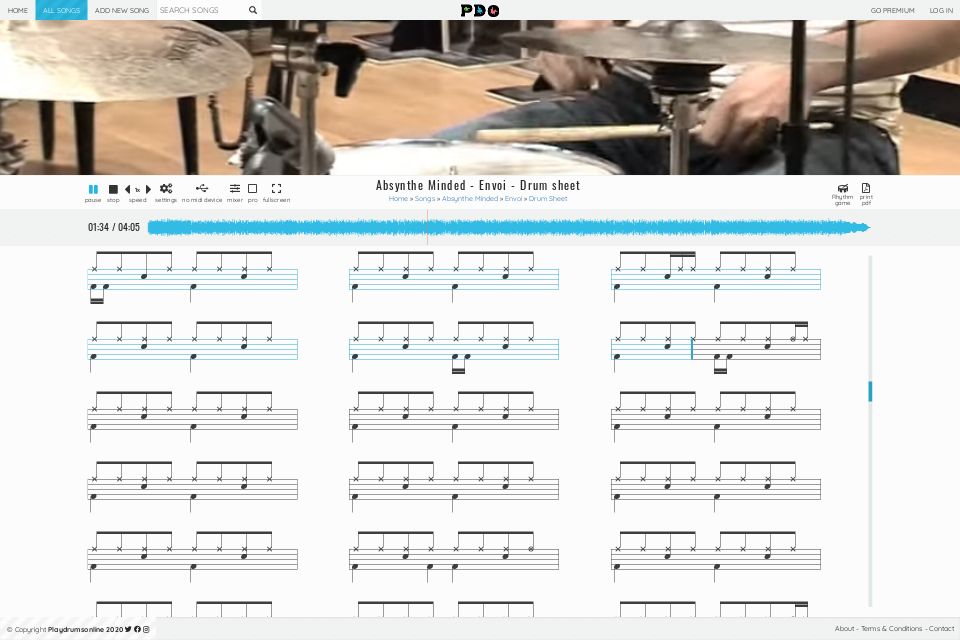 Absynthe Minded - Envoi | drum sheet music